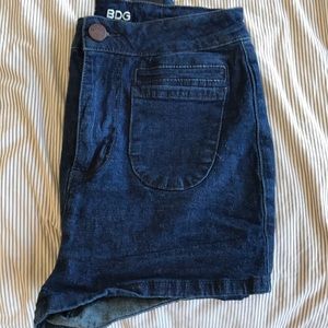 High waisted BDG denim shorts